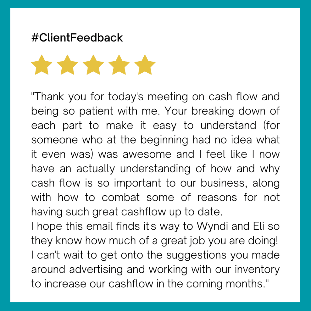 Budget Cashflow Feedback WE Mana