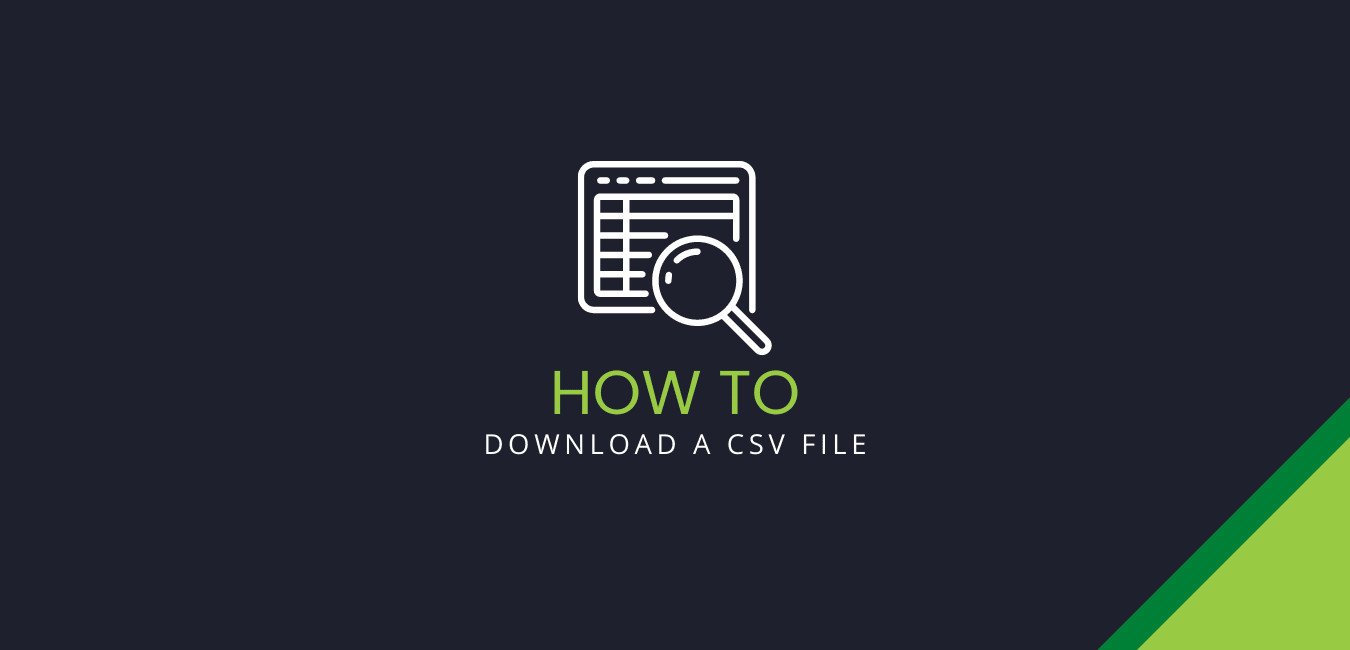 How to download a csv file
